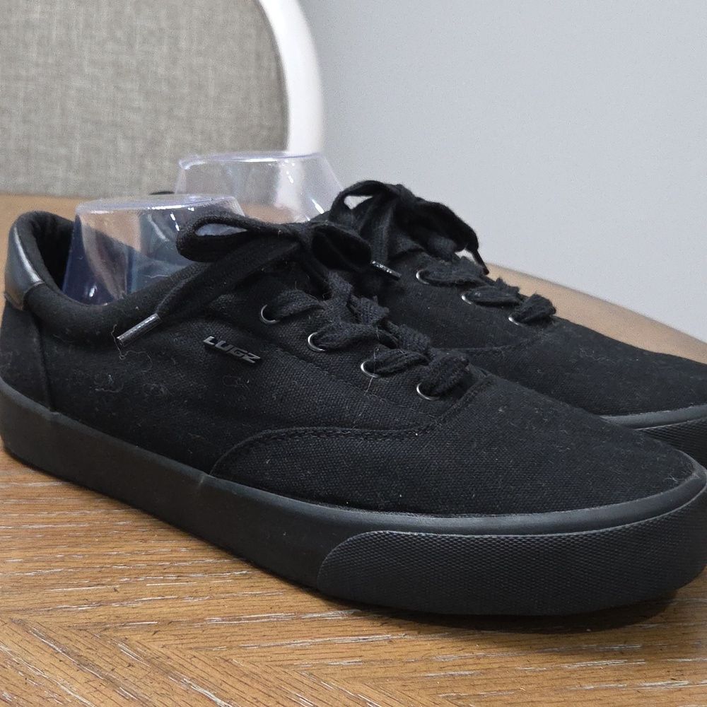 Lugz Lear Canvas Black Sneakers Mens Size 11